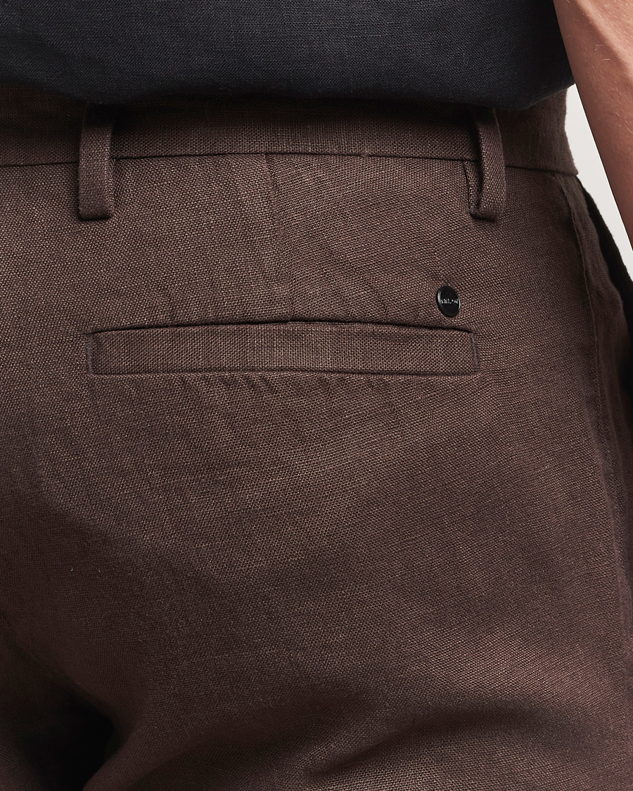 Herren | Hosen | NN07 | Theo Linen Trousers Coffee