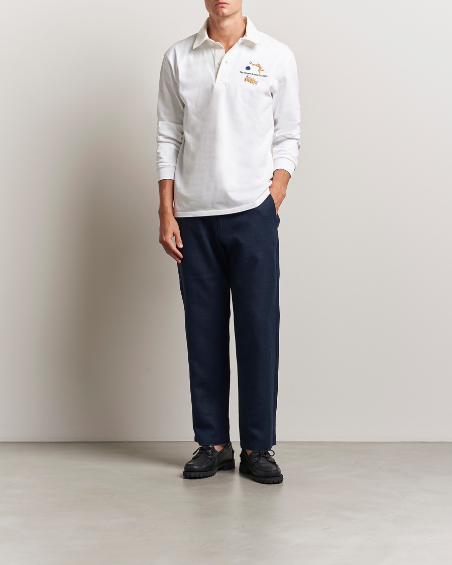 Herren | Hosen | NN07 | Aden Regular Fit Linen Chinos Navy Blue