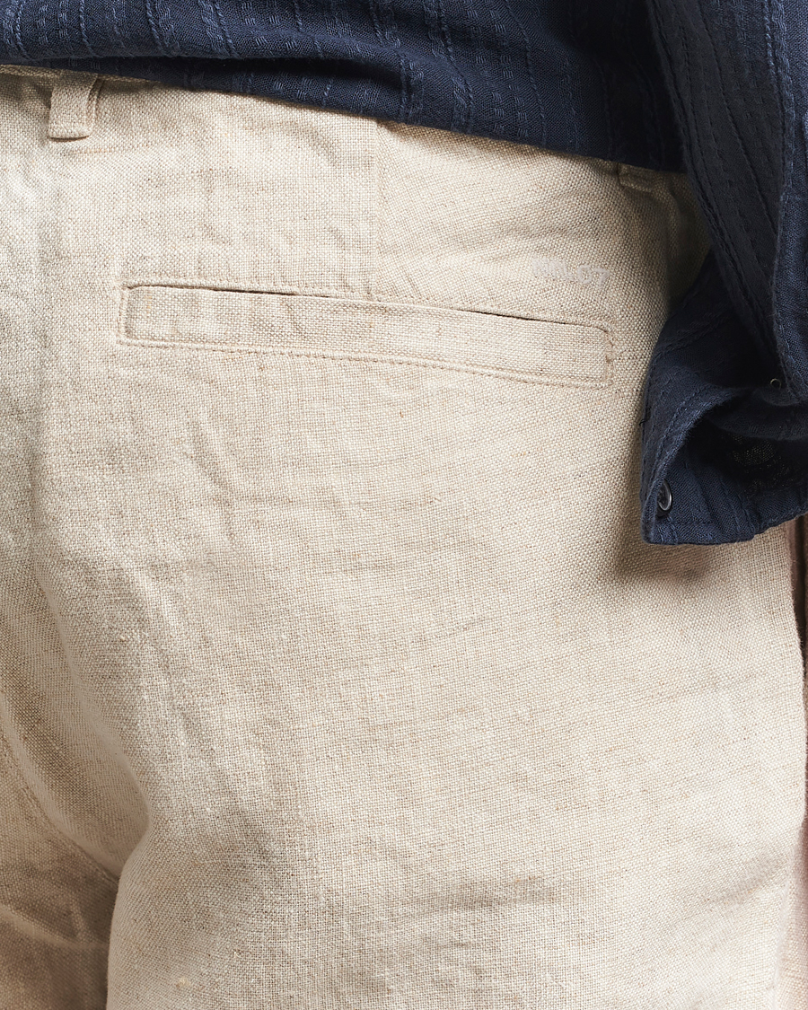 Herren | Hosen | NN07 | Aden Regular Fit Linen Trousers Oat