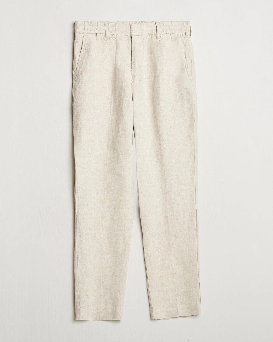 Herren | Hosen | NN07 | Billie Linen Drawstring Trousers Oat