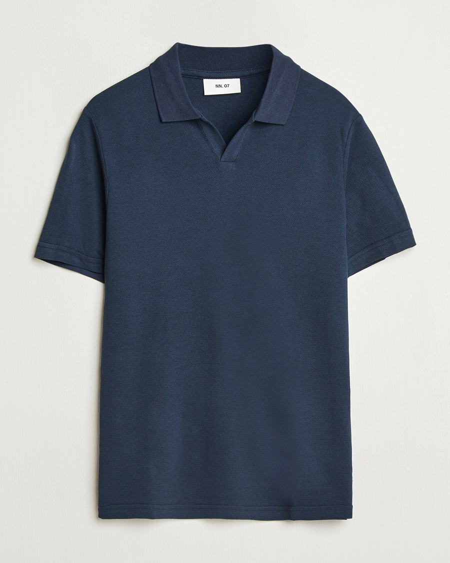 Herren | Poloshirts | NN07 | Paul Cotton/Lyocell Polo Navy Blue