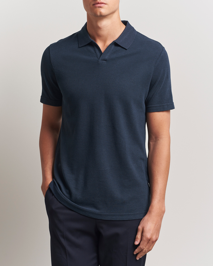 Herren | Poloshirts | NN07 | Paul Cotton/Lyocell Polo Navy Blue