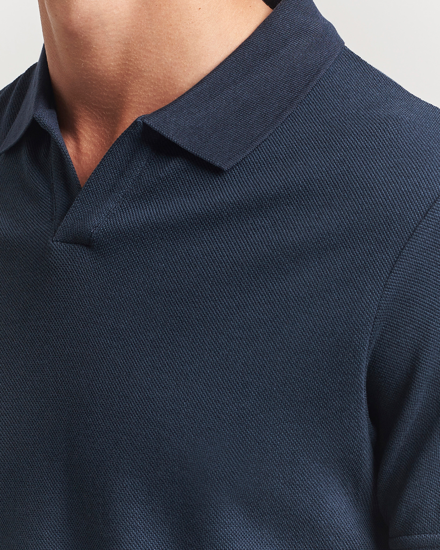 Herren | Poloshirts | NN07 | Paul Cotton/Lyocell Polo Navy Blue