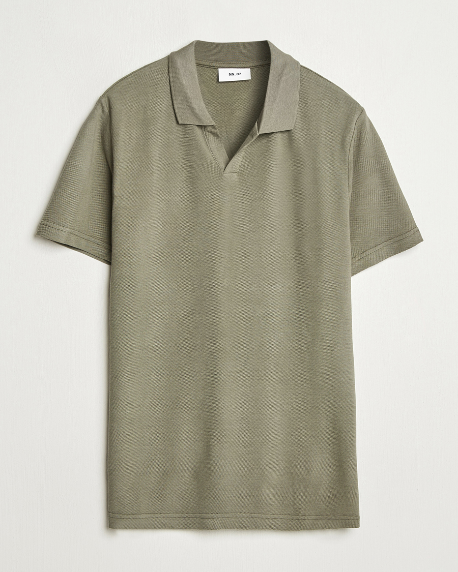 Herren | Poloshirts | NN07 | Paul Cotton/Lyocell Polo Capers Green
