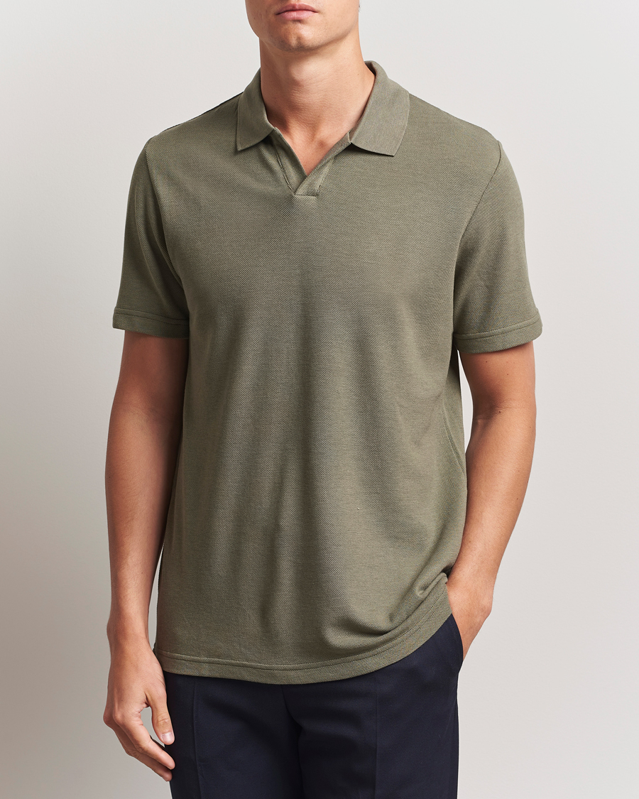 Herren | Poloshirts | NN07 | Paul Cotton/Lyocell Polo Capers Green