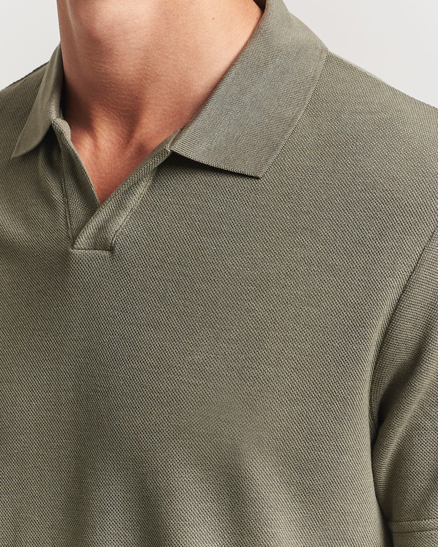 Herren | Poloshirts | NN07 | Paul Cotton/Lyocell Polo Capers Green