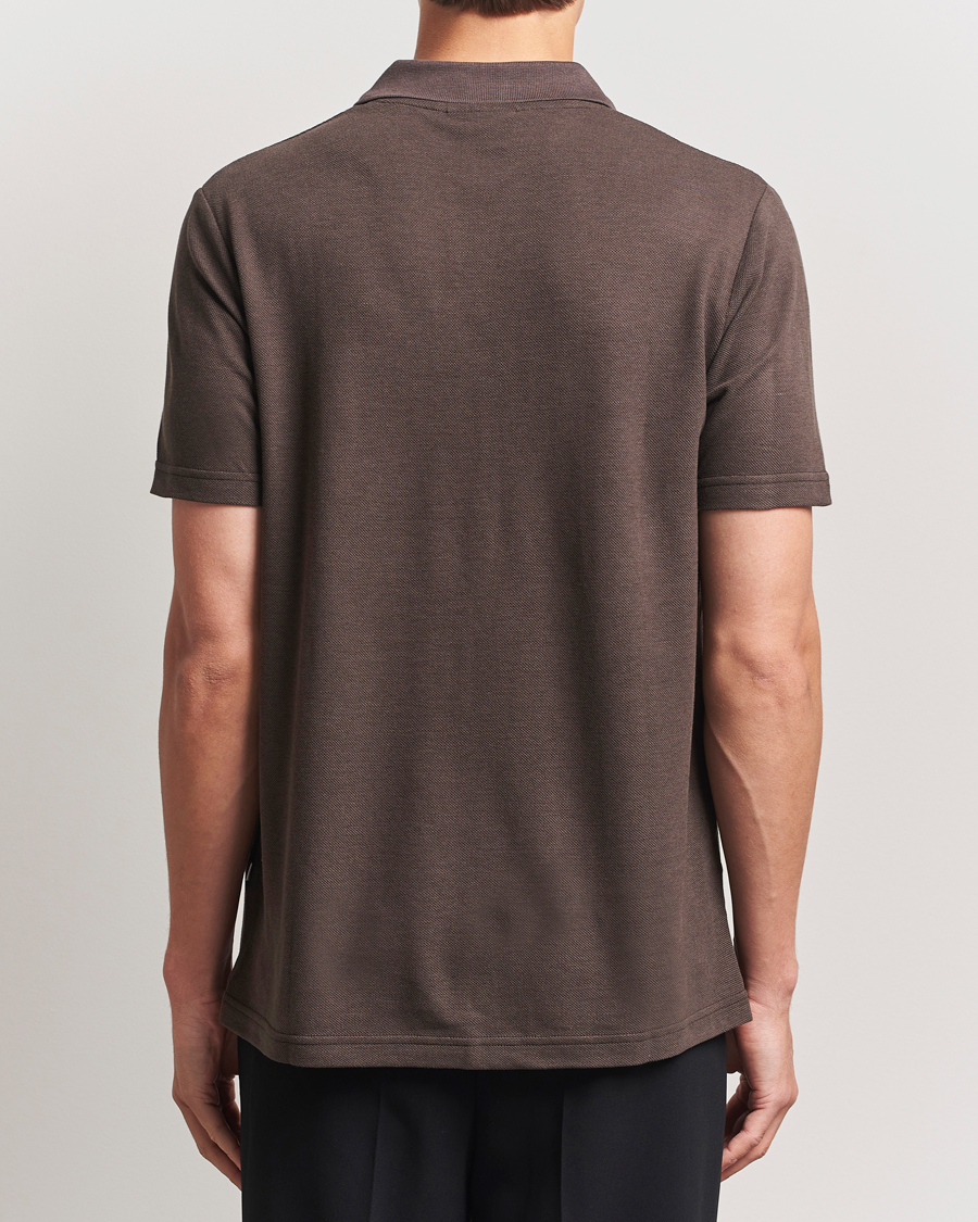 Herren | Poloshirts | NN07 | Paul Cotton/Lyocell Polo Coffee