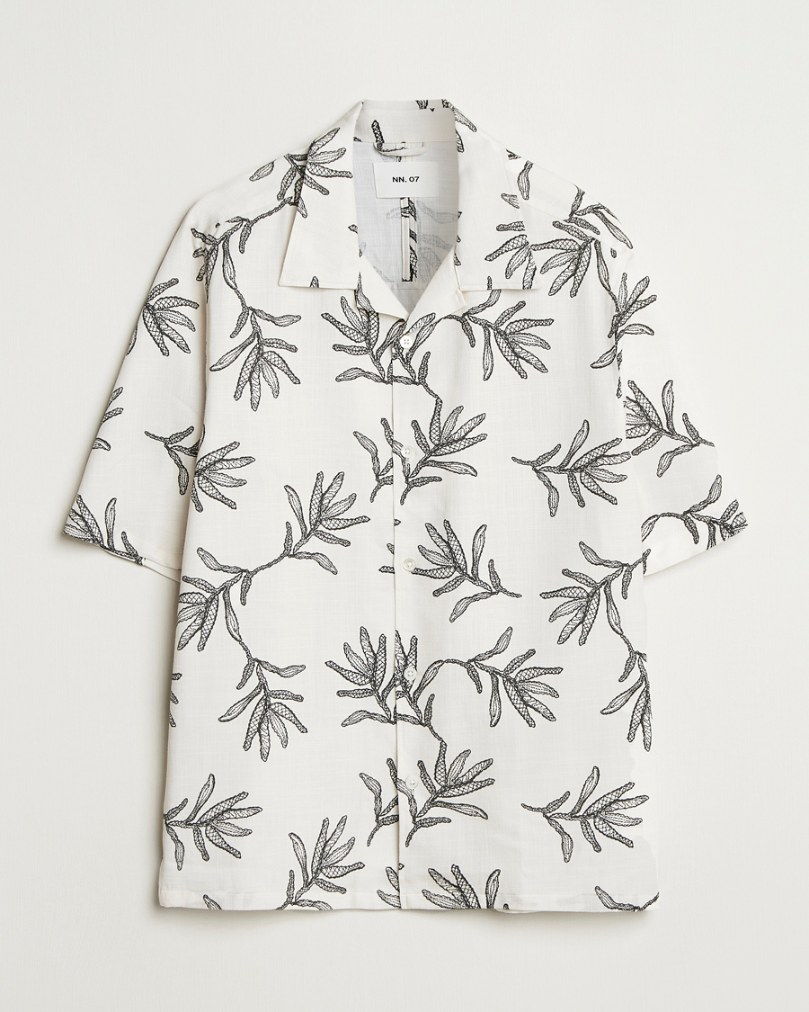 Herren | Hemden | NN07 | Ole Printed Cotton/Lyocell Resort Shirt Off White