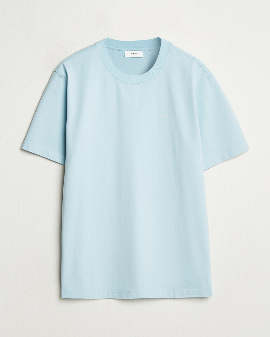 Herren | T-Shirts | NN07 | Adam Logo Crew Neck T-Shirt Winter Sky