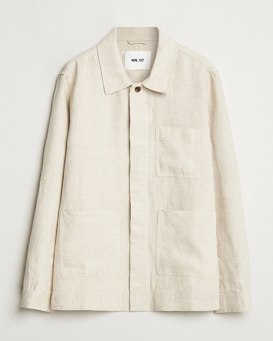 Herren | Hemden | NN07 | Olav Linen Overshirt Oat