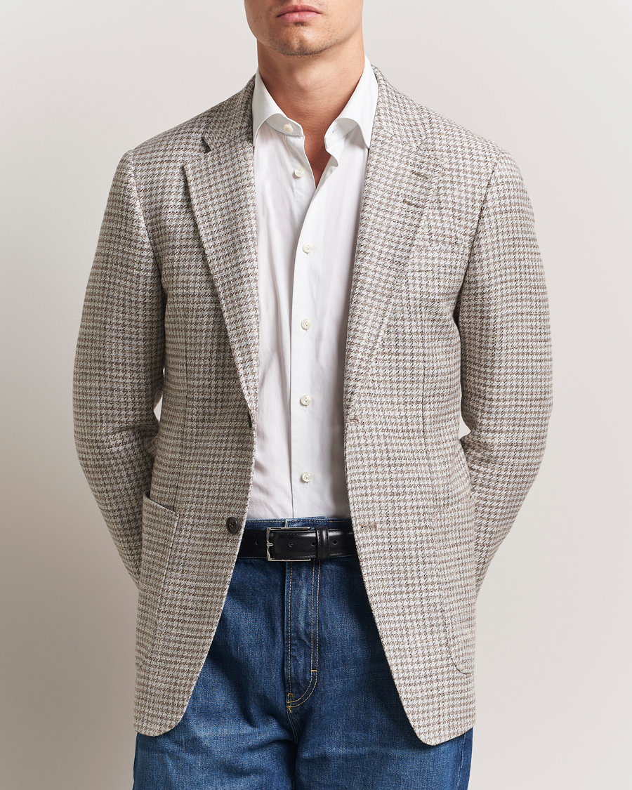 Herren | Sakkos | Tiger of Sweden | Justin Viscose/Linen Pepita Blazer Tehina