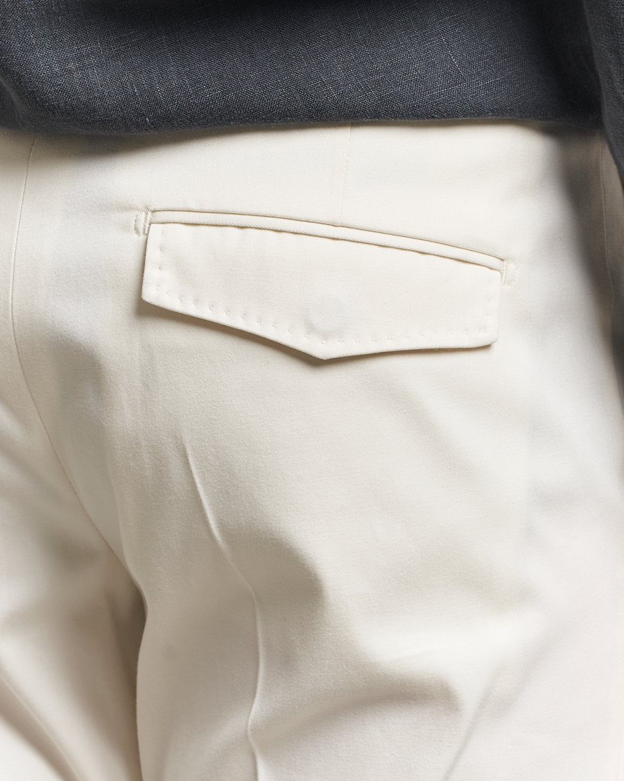 Herren | Hosen | Tiger of Sweden | Tenuta Pleated Cotton Trousers Soft White