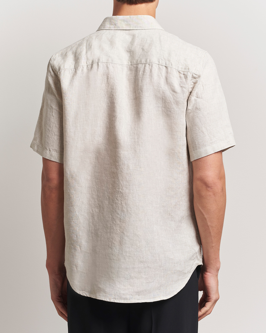 Herren | Hemden | NN07 | Enzo Linen Short Sleeve Shirt Oat