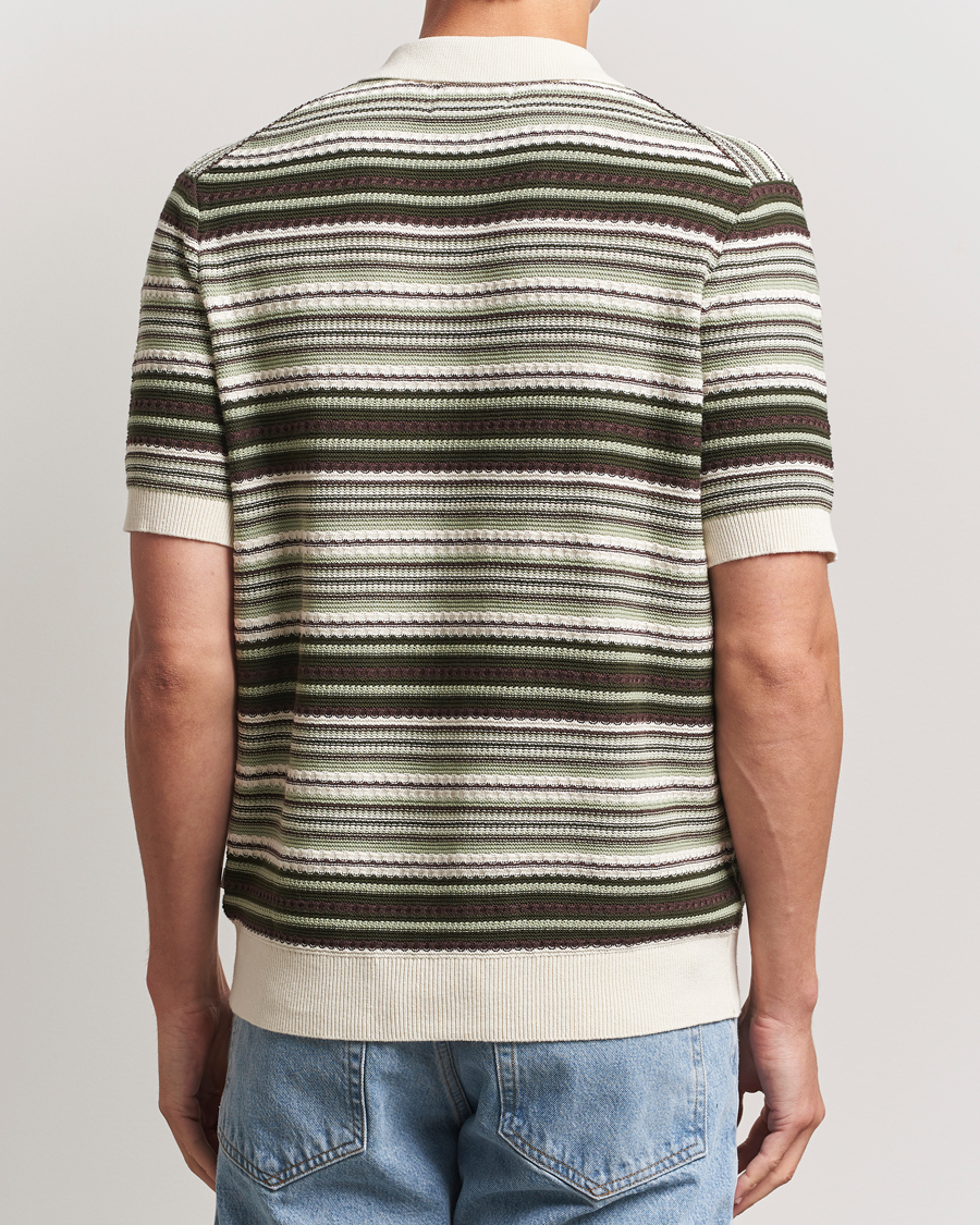 Herren | Hemden | NN07 | Nolan Knitted Striped Short Sleeve Shirt Multi