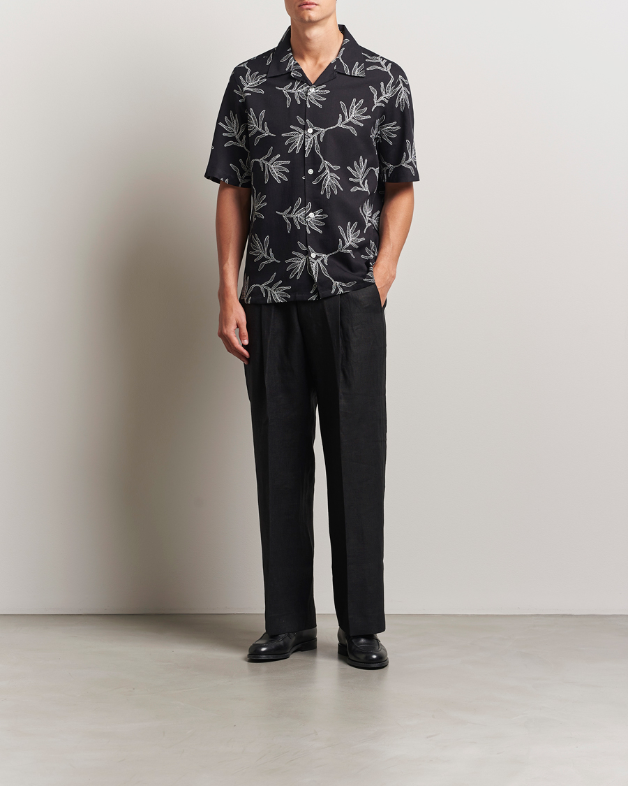 Herren | Hosen | NN07 | Kay Relaxed Fit Linen Trousers Black