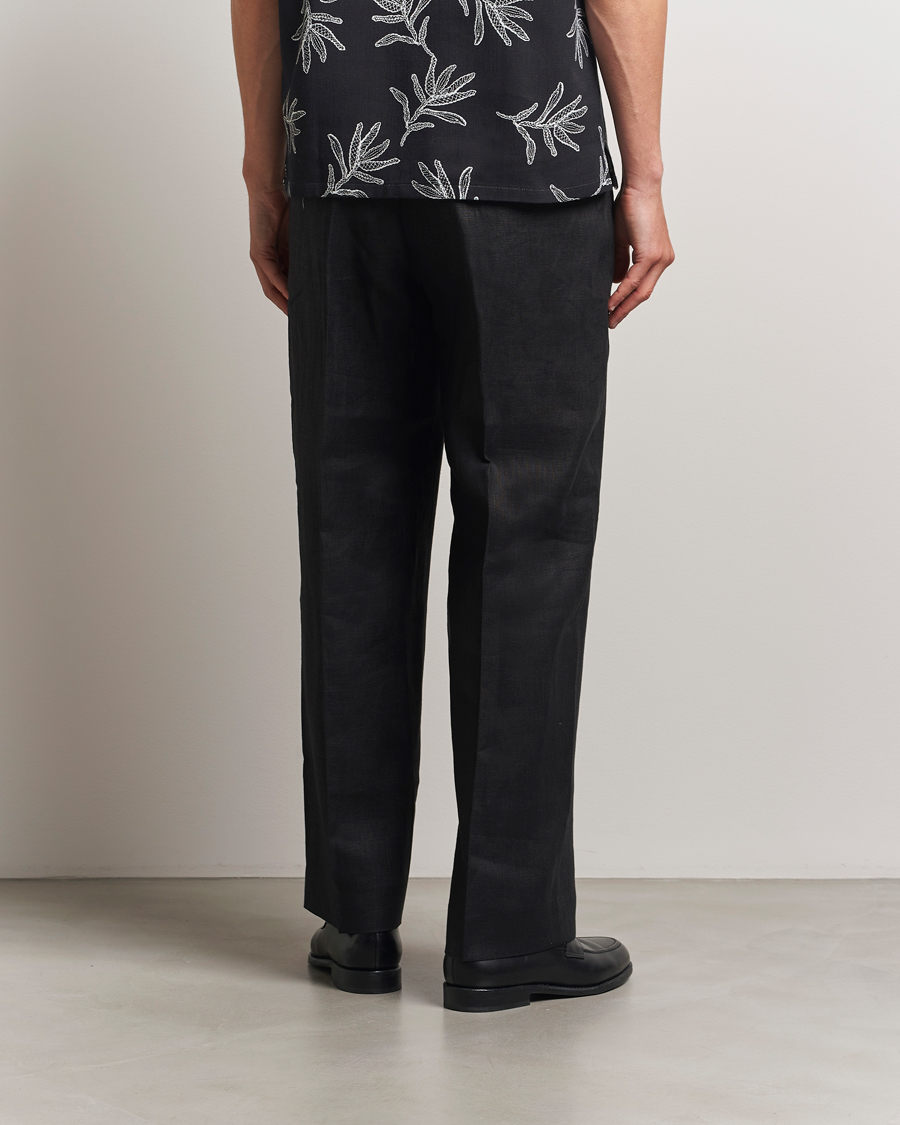 Herren | Hosen | NN07 | Kay Relaxed Fit Linen Trousers Black