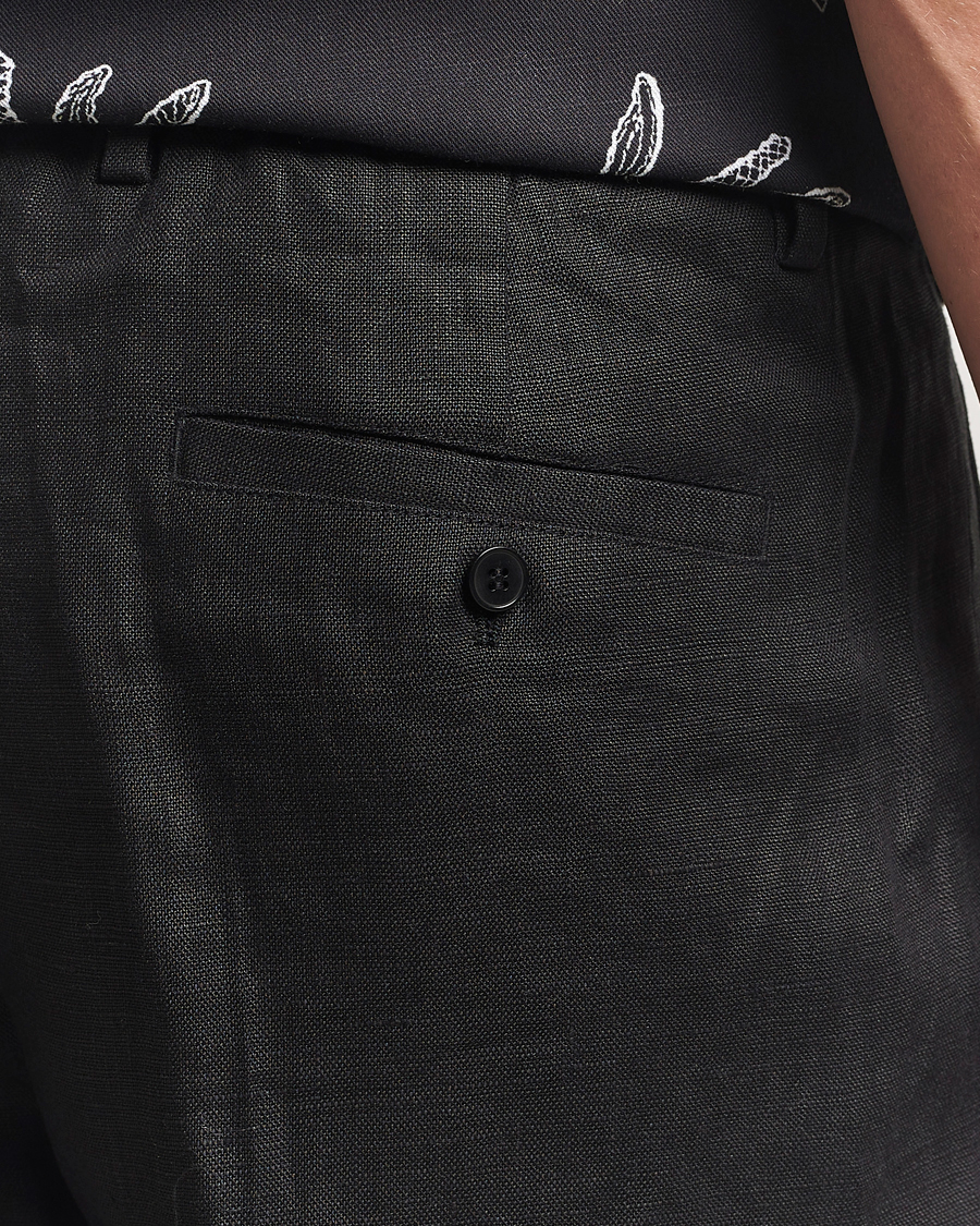 Herren | Hosen | NN07 | Kay Relaxed Fit Linen Trousers Black