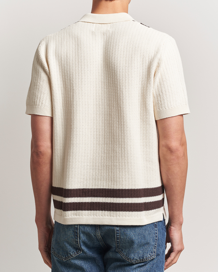 Herren | Hemden | NN07 | Ares Knitted Short Sleeve Shirt Ivory