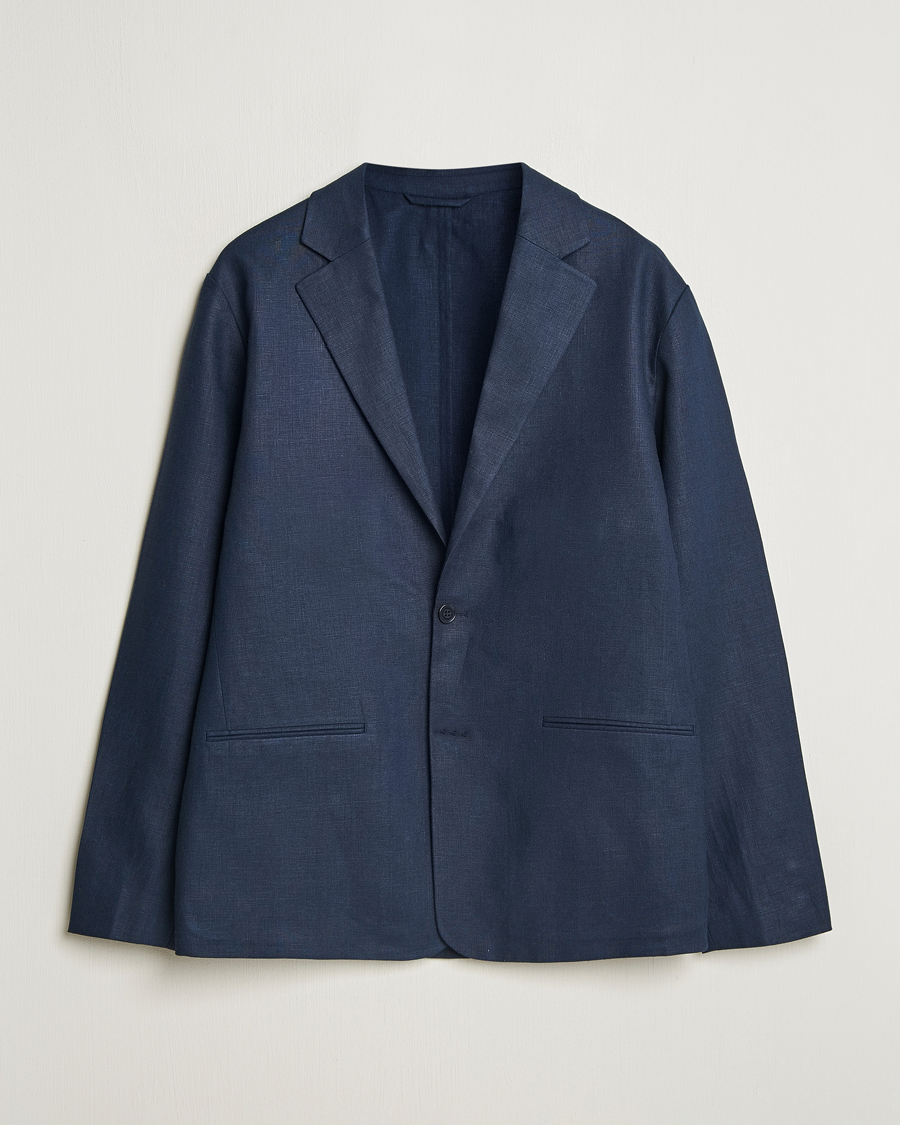 Herren | Sakkos | NN07 | Timo Linen Blazer Navy Blue