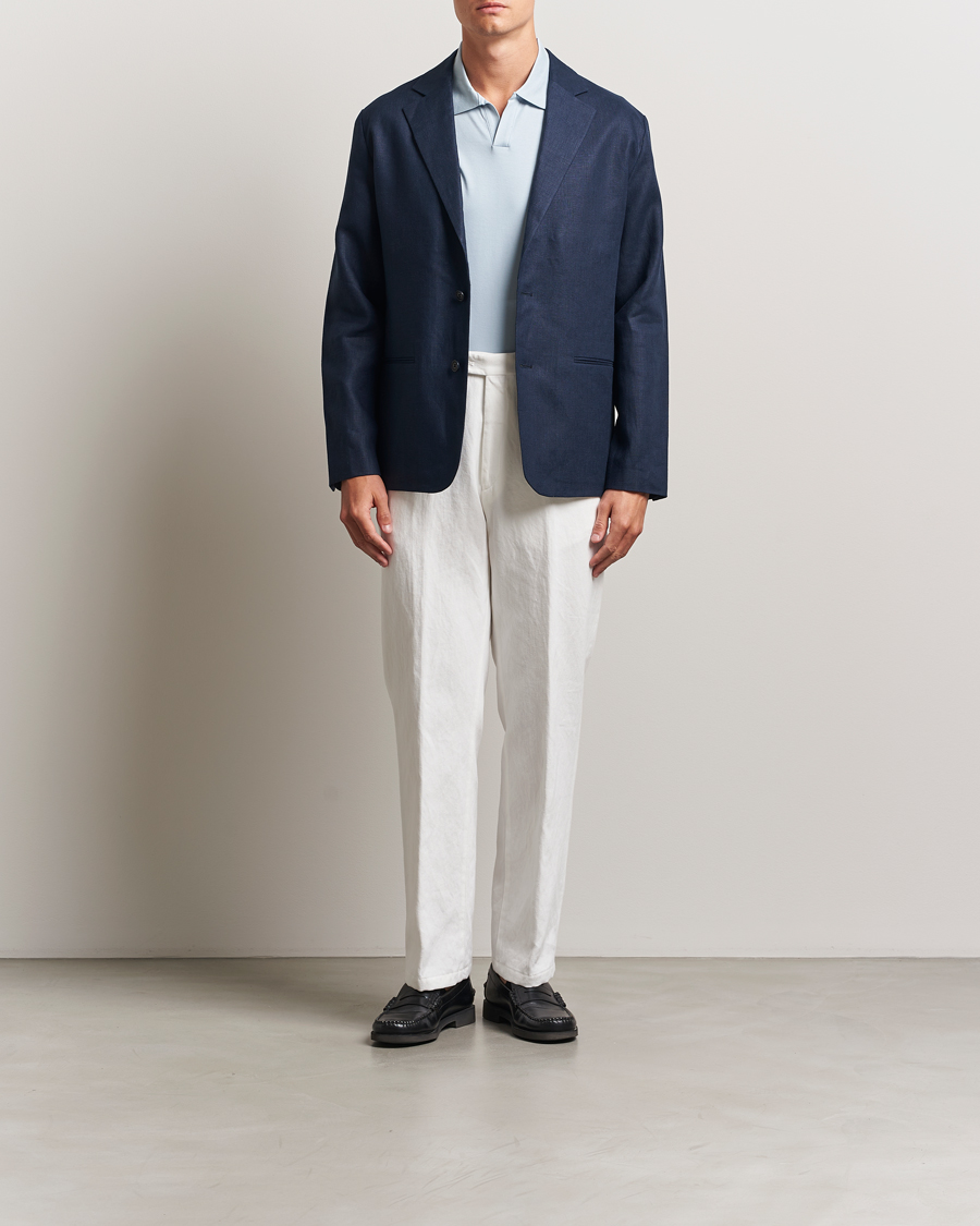 Herren | Sakkos | NN07 | Timo Linen Blazer Navy Blue