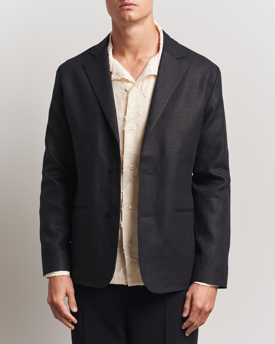 Herren | Sakkos | NN07 | Timo Linen Blazer Black