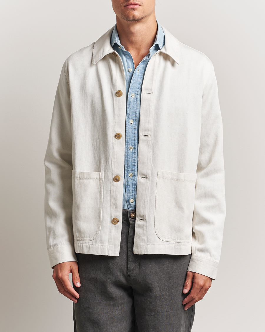 Herren | Jacken | A Day's March | Imola Hemp Overshirt Ecru