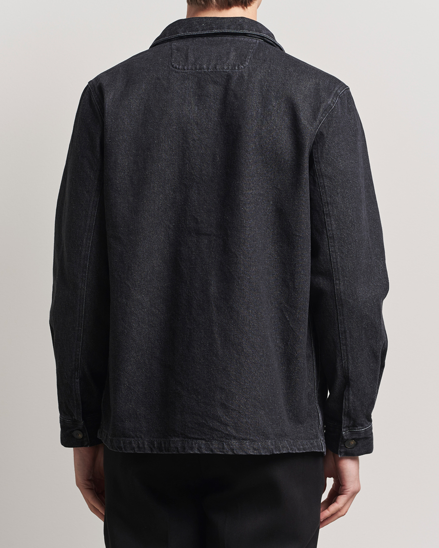 Herren | Jacken | A Day's March | Algot Denim Overshirt Washed Black