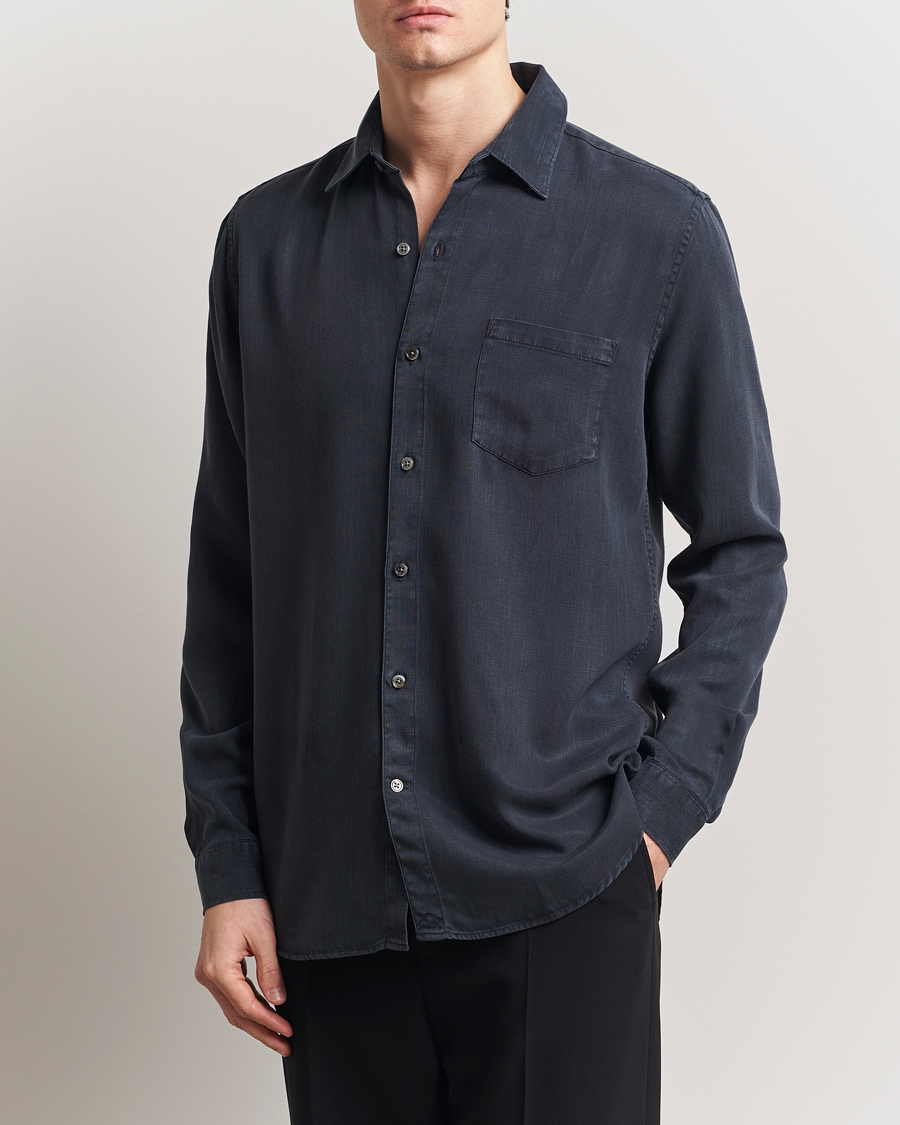 Herren | Hemden | A Day's March | Daintree Lyocell Shirt Navy