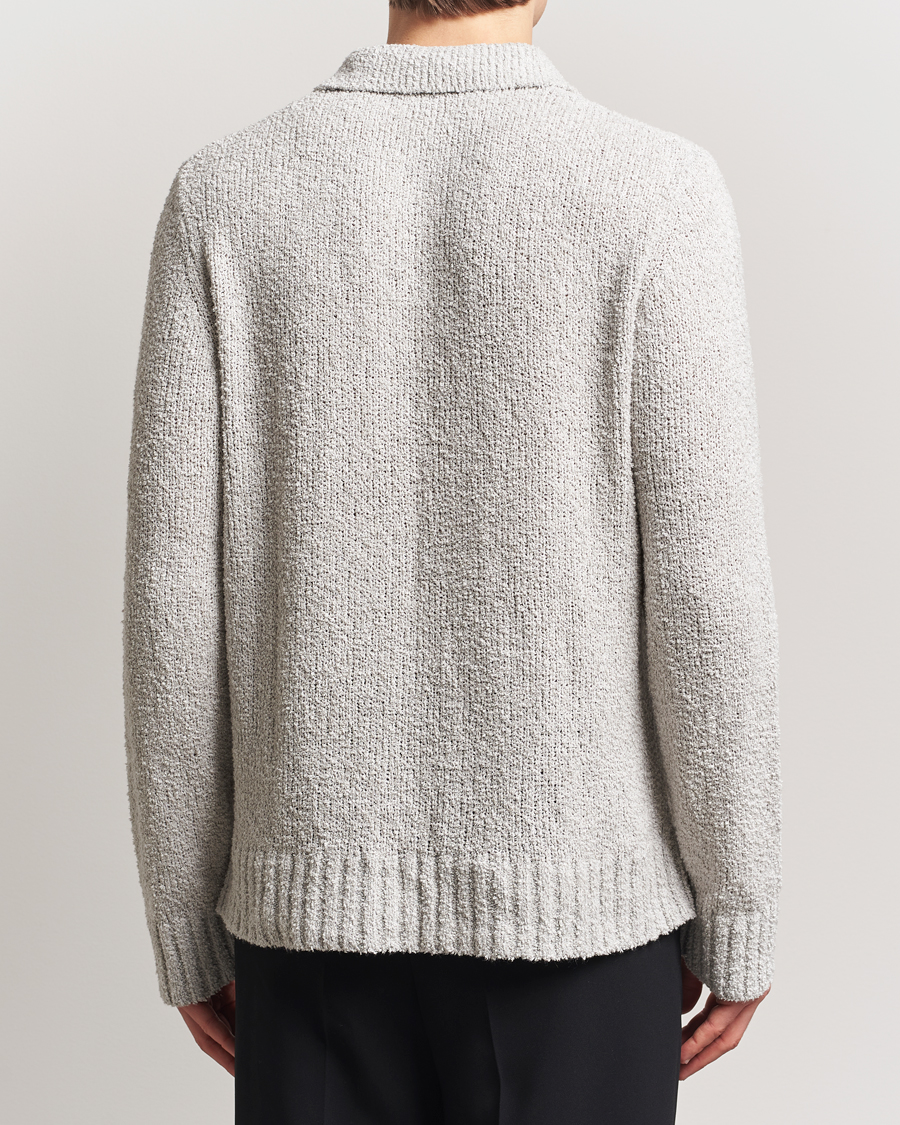 Herren | Pullover | A Day's March | Dover Structured Polo Light Grey