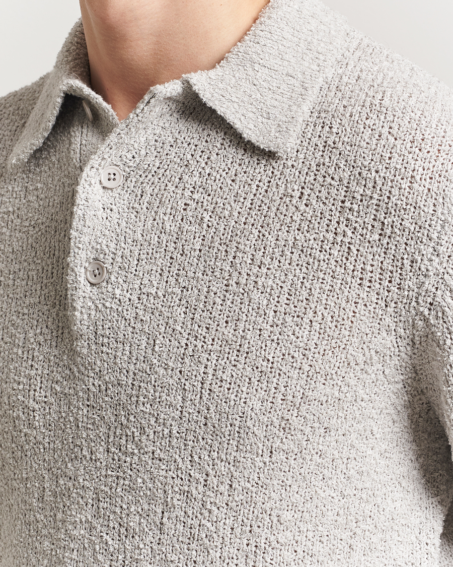 Herren | Pullover | A Day's March | Dover Structured Polo Light Grey