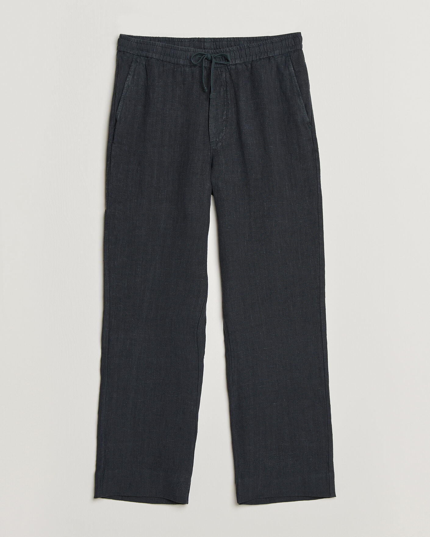 Herren | Hosen | A Day's March | Tamiat Linen Drawstring Trousers Black
