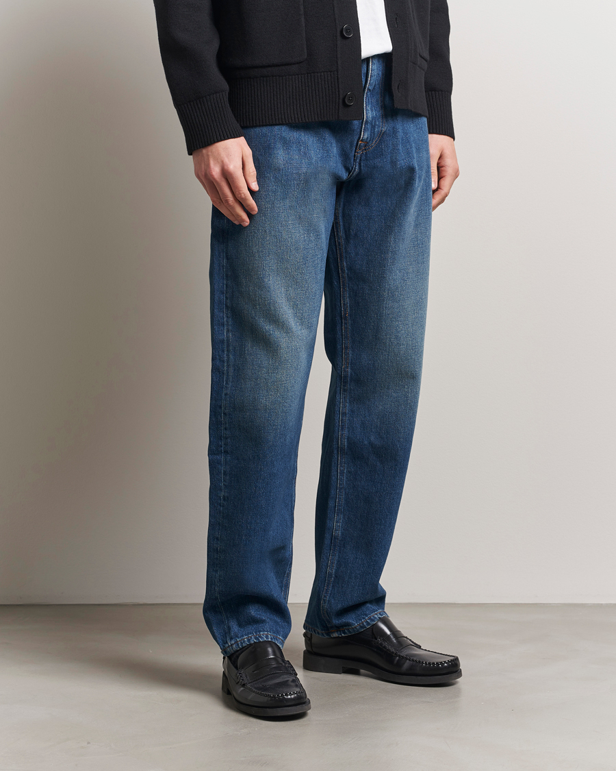 Herren | Jeans | A Day's March | Denim Nr3 Straight Fit Worn Mid Blue