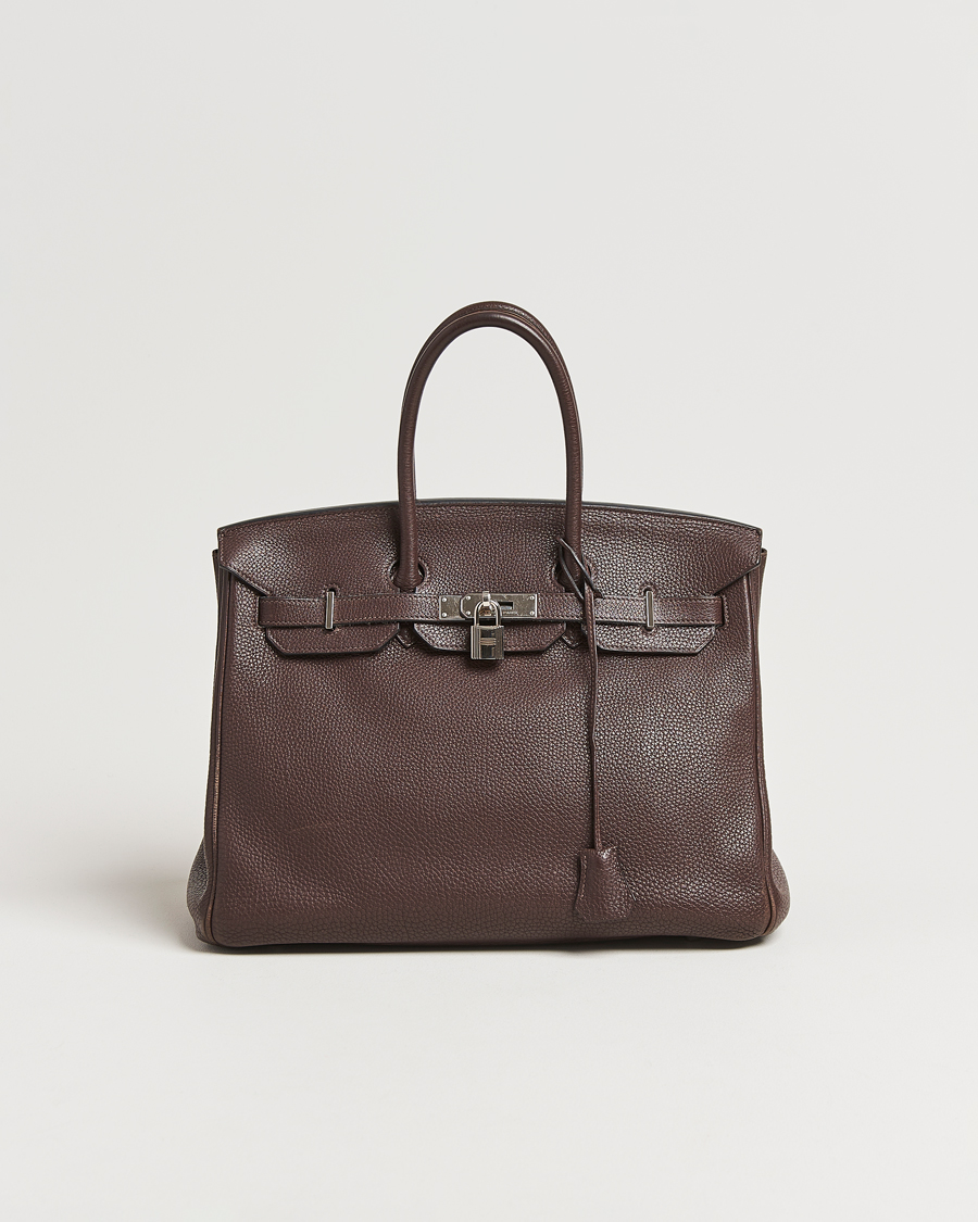 Herren | Pre-Owned & Vintage Bags | Hermès Pre-Owned | Birkin 35 Taurillon Clémence Ebène