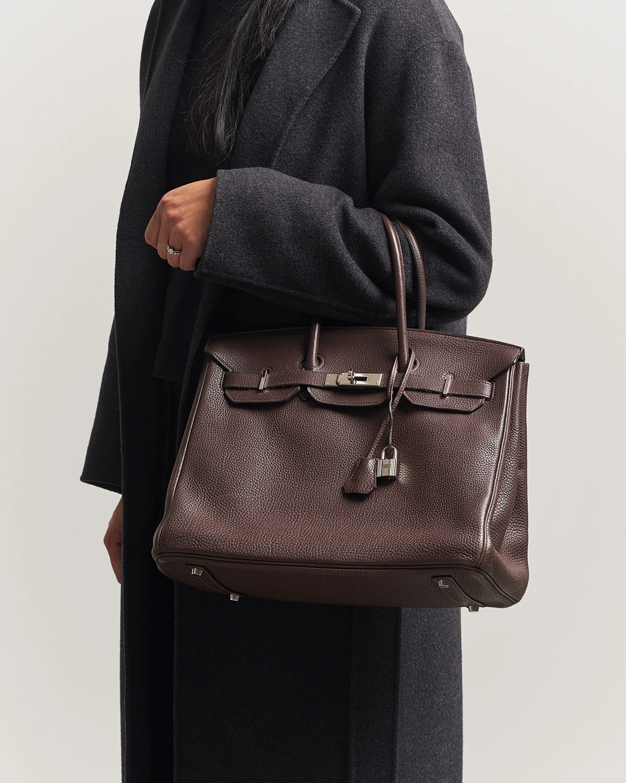 Herren | Pre-Owned & Vintage Bags | Hermès Pre-Owned | Birkin 35 Taurillon Clémence Ebène