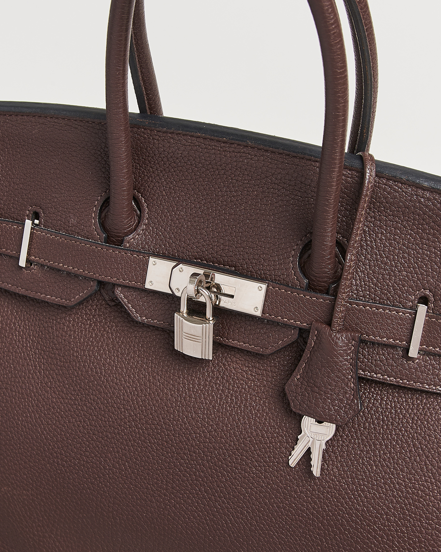 Herren | Pre-Owned & Vintage Bags | Hermès Pre-Owned | Birkin 35 Taurillon Clémence Ebène