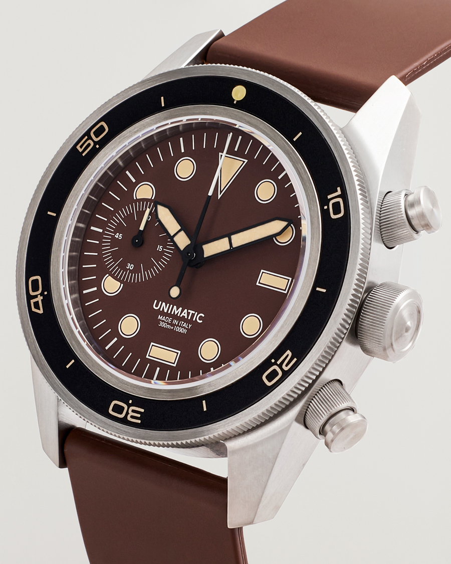 Herren | UNIMATIC U3 Heritage Chronograph Diver Dark Brown | UNIMATIC | U3 Heritage Chronograph Diver Dark Brown