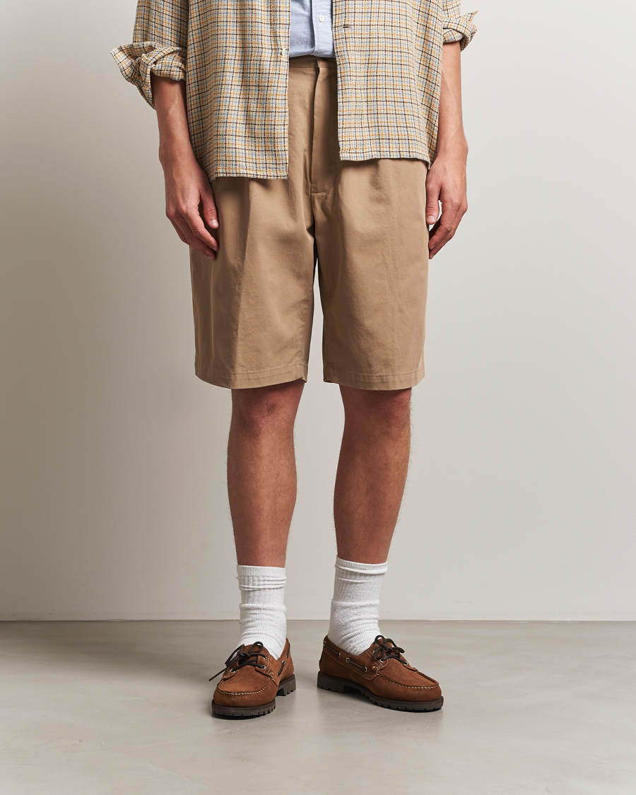 Herren | Shorts | BEAMS PLUS | Pleated Twill Shorts Khaki