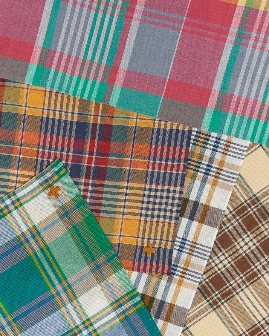 Herren | Einstecktücher | BEAMS PLUS | 5-Pack Madras Handkerchiefs Multi Color