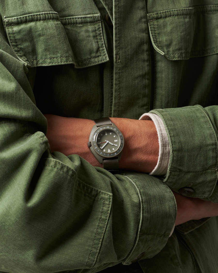 Herren | Textil Strap | BEAMS PLUS | Type-P24 Utility Watch Sage