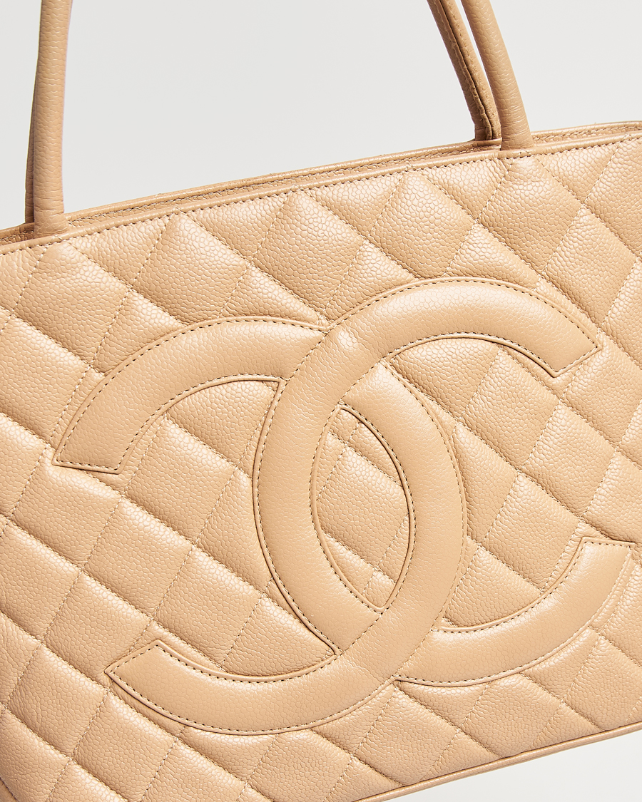 Herren | Gifts for Her | Chanel Pre-Owned | Medallion Tote Bag Caviar Beige