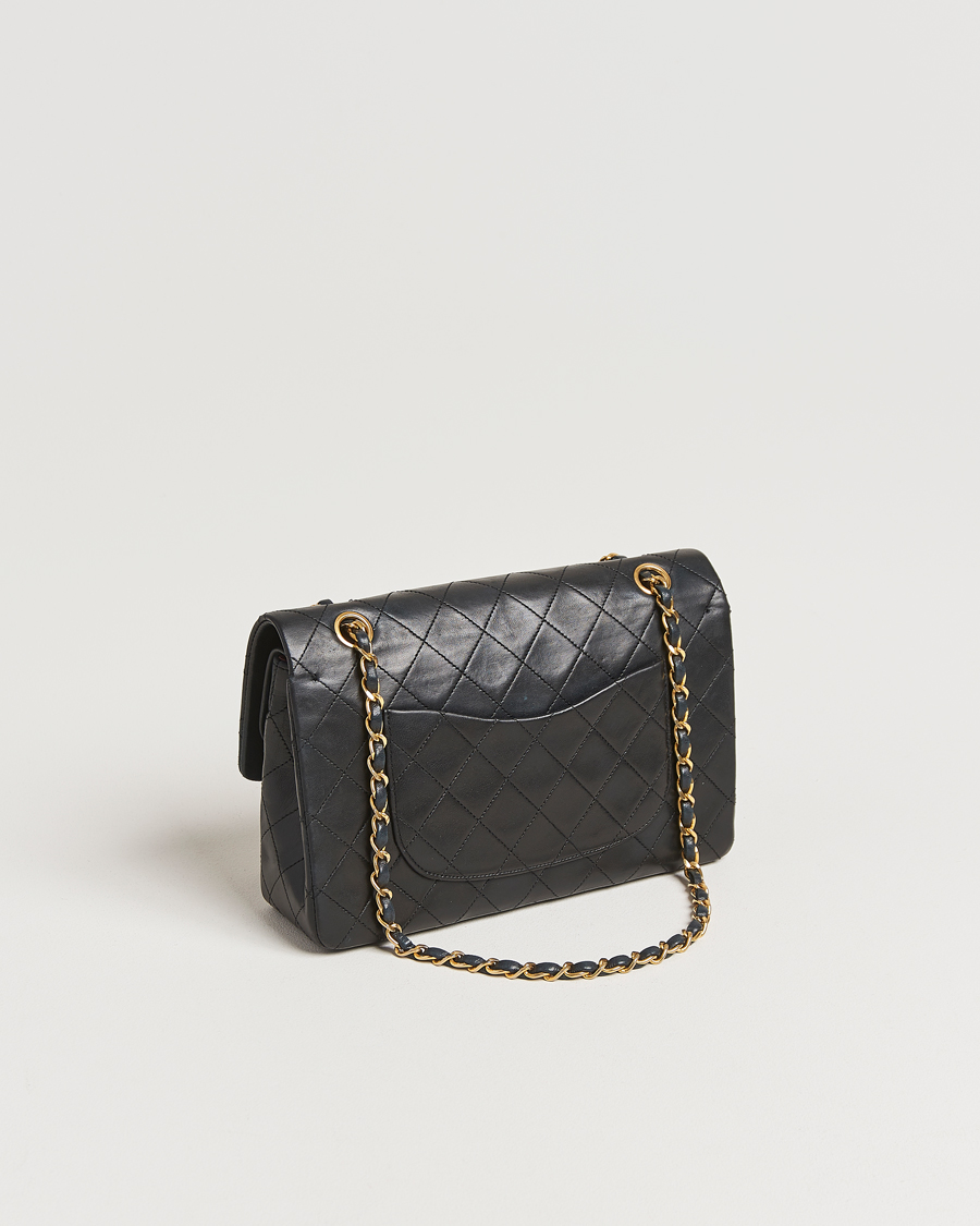 Herren | Chanel Pre-Owned Classic Medium Double Flap Bag Lambskin Black | Chanel Pre-Owned | Classic Medium Double Flap Bag Lambskin Black