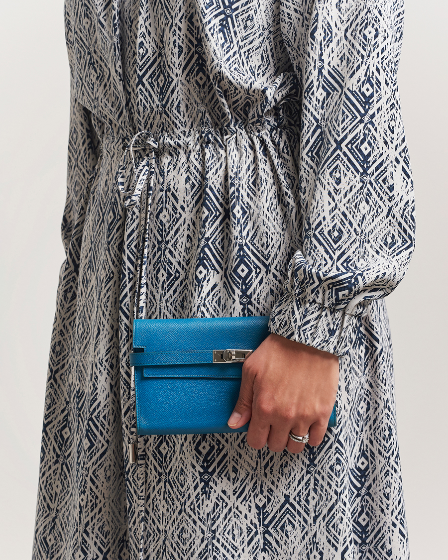 Herren | Gifts for Her | Hermès Pre-Owned | Kelly Wallet Epsom Leather Blue