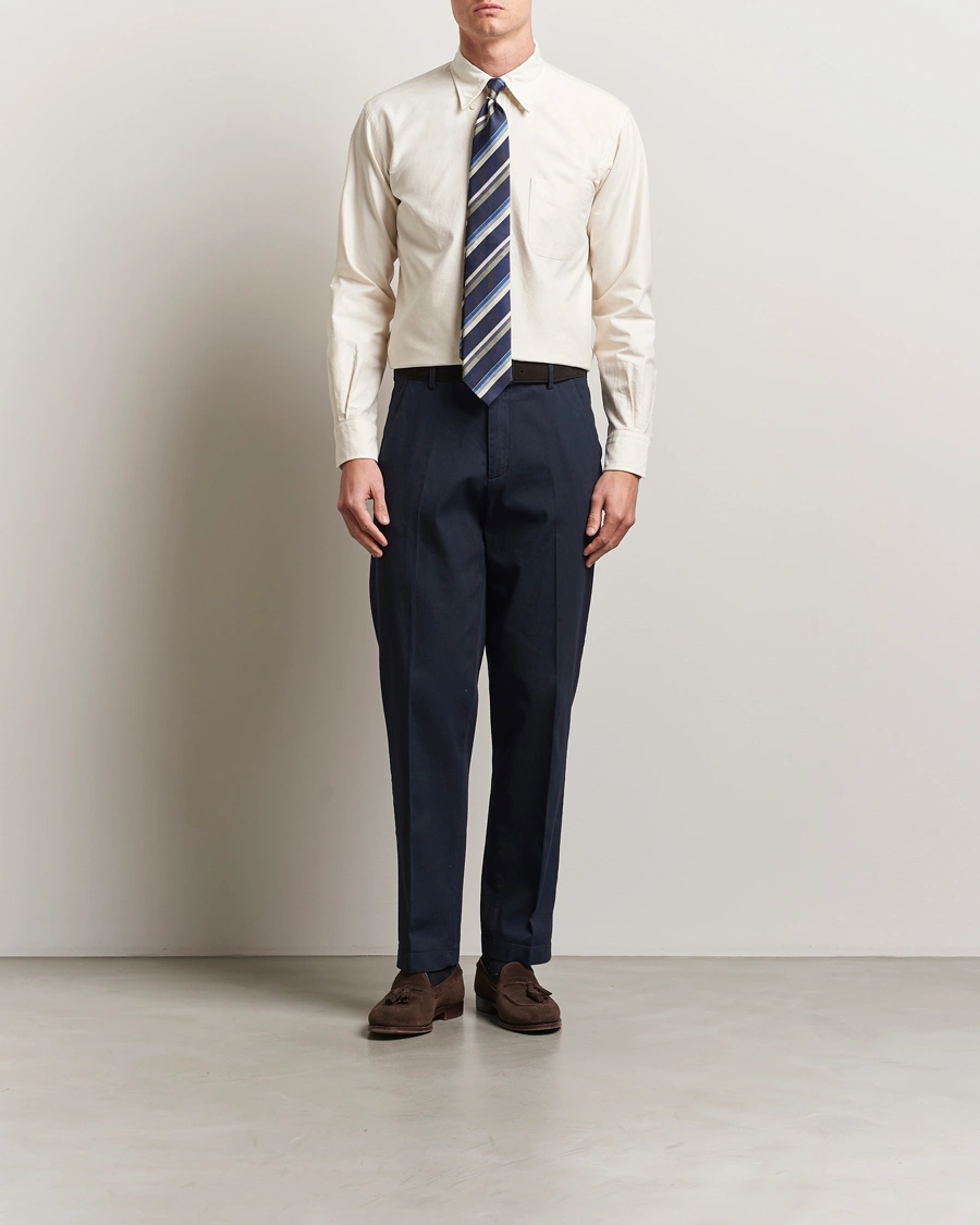 Herren | Hemden | Kamakura Shirts | Vintage Ivy Oxford Button Down Shirt Beige