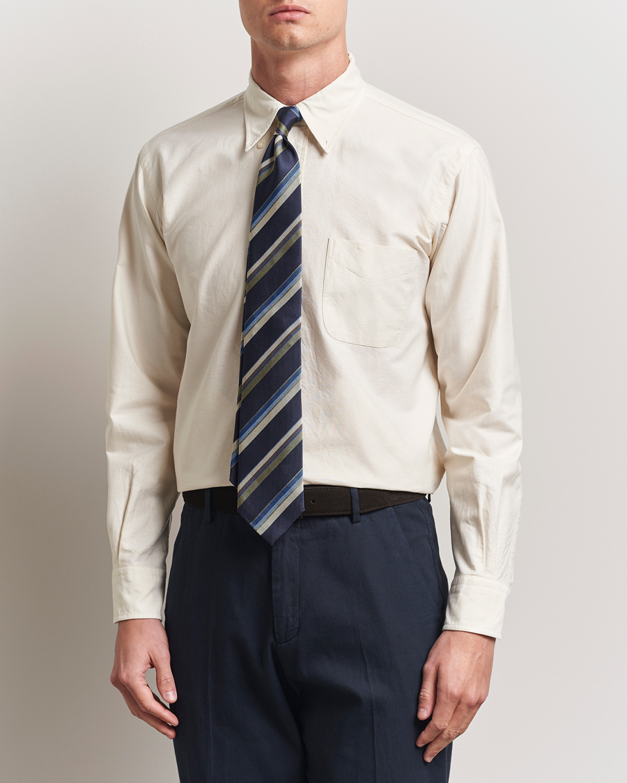 Herren | Hemden | Kamakura Shirts | Vintage Ivy Oxford Button Down Shirt Beige