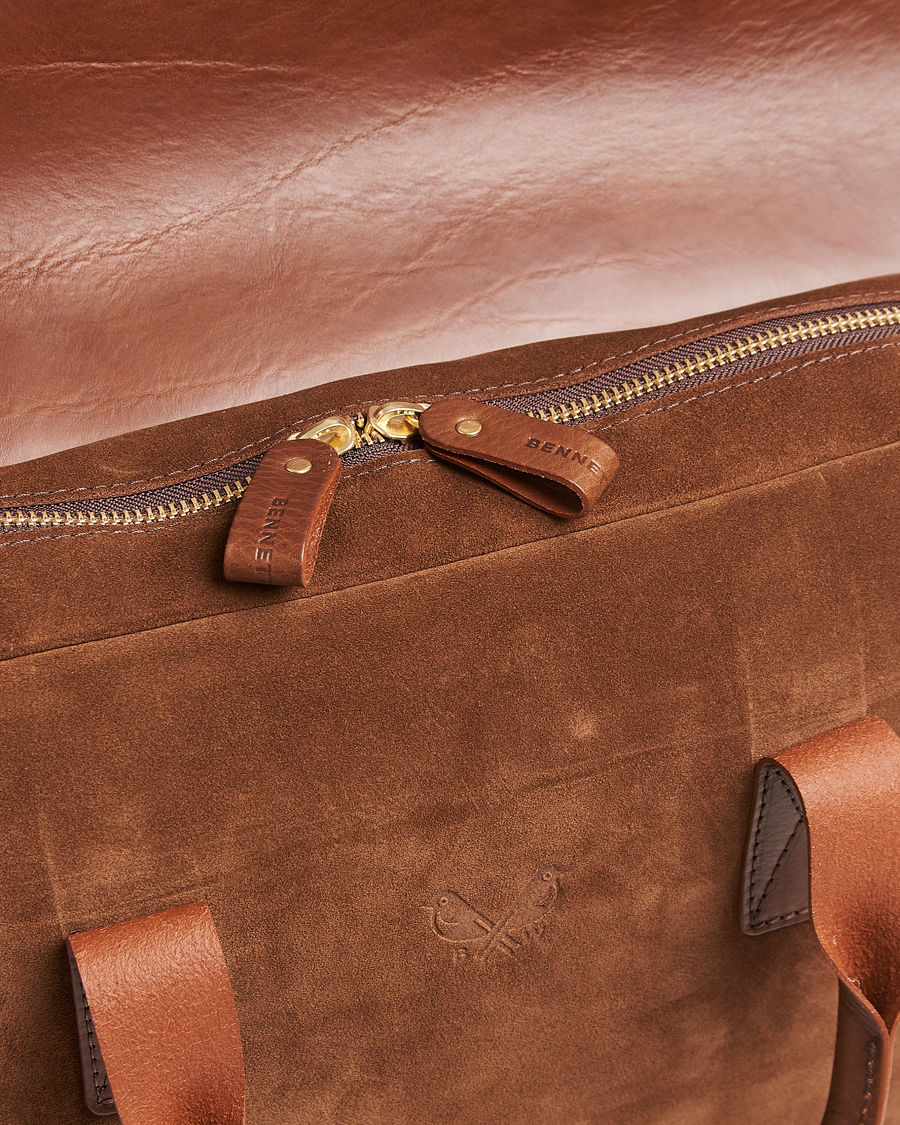 Herren | Bennett Winch Suede Briefcase Brown | Bennett Winch | Suede Briefcase Brown