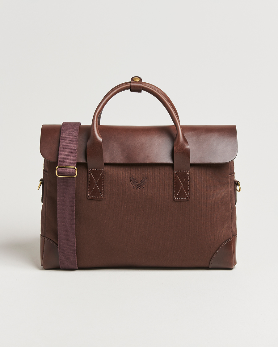 Herren | Taschen | Bennett Winch | Canvas Briefcase Chocolate