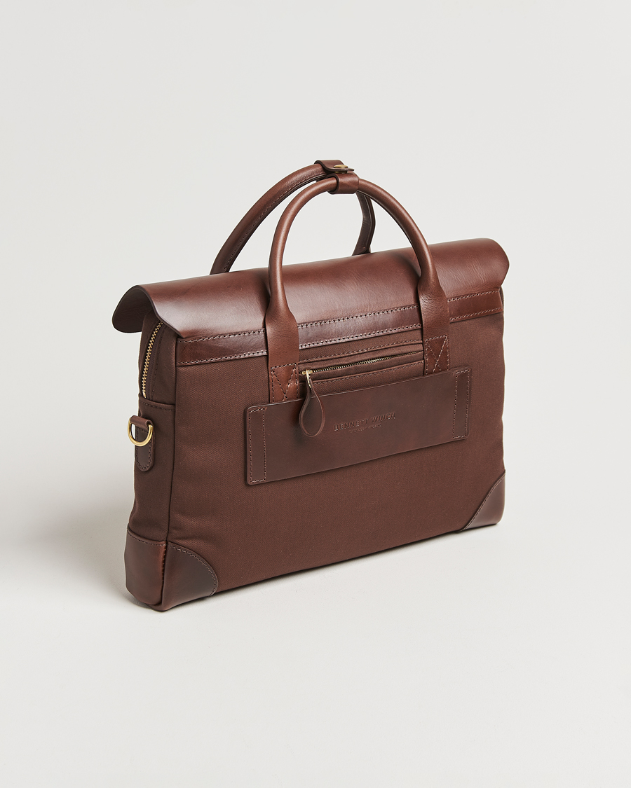 Herren | Taschen | Bennett Winch | Canvas Briefcase Chocolate