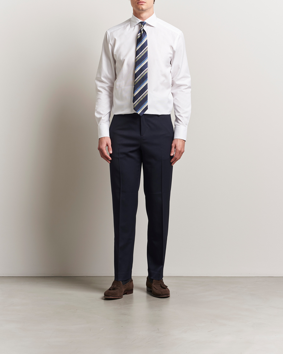 Herren | Hemden | Stenströms | 1899 Cotton Royal Oxford Shirt White