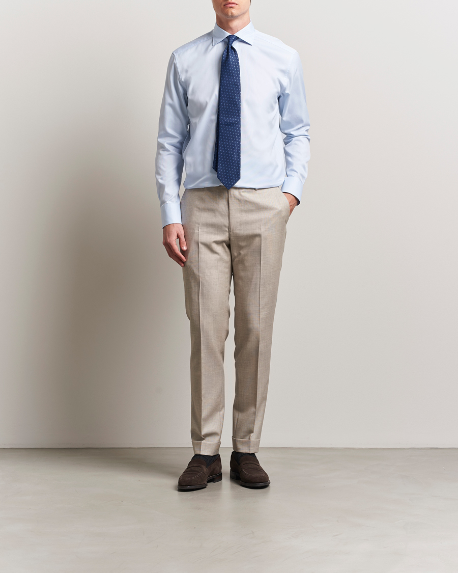 Herren | Hemden | Stenströms | 1899 Cotton Royal Oxford Shirt Light Blue