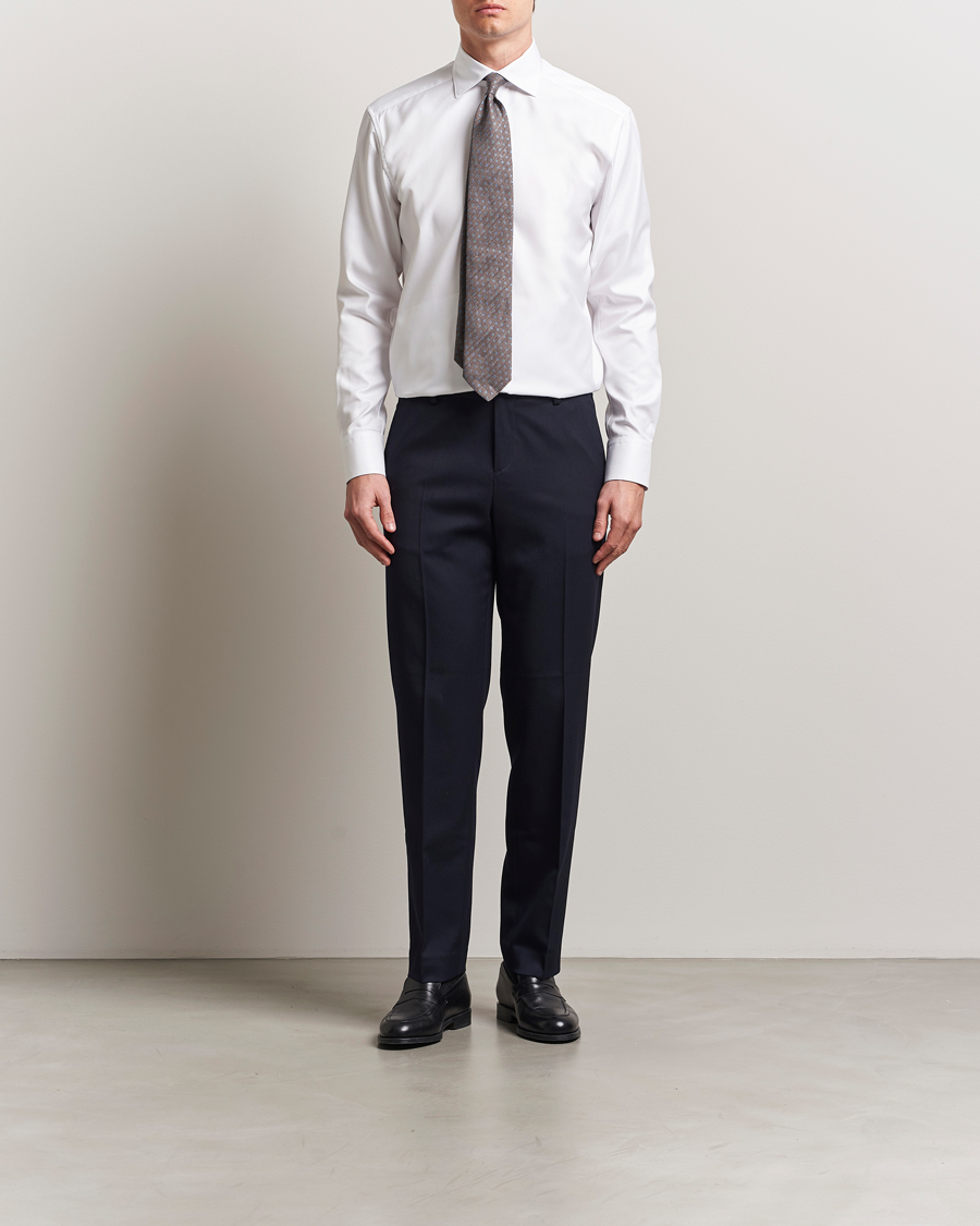Herren | Hemden | Stenströms | 1899 Cotton Twill Shirt White